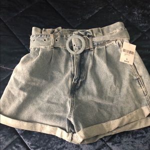 High waisted denim mom shorts!